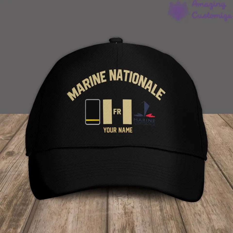 Personalized Rank And Name France Soldier/Veterans Camo Baseball Cap Gold Version - 16901568