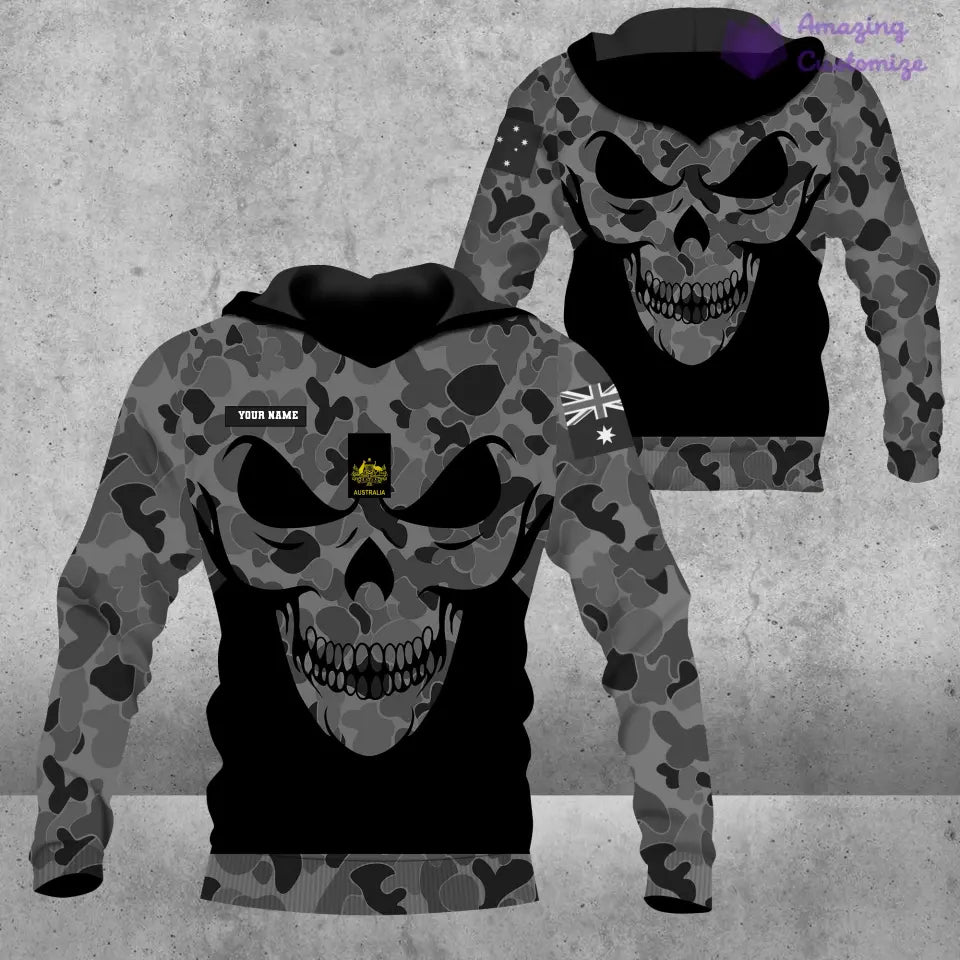 Personalized Australian Solider/ Veteran Camo With Name And Rank Hoodie - 2106230003