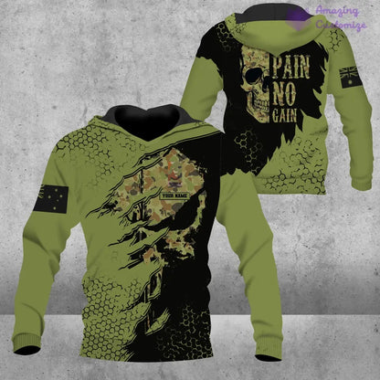 Personalized Australian Solider/ Veteran Camo With Name And Rank Hoodie - 2106230004