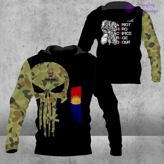 Personalized Australian Solider/ Veteran Camo With Name And Rank Hoodie - 1207230001