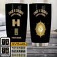 Personalized Ireland  Veteran/ Soldier With Rank And Name Camo Tumbler Gold Flag - 17180640