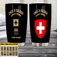 Personalized Swiss Veteran/ Soldier With Rank And Name Camo Tumbler All Over Printed - 2607230001