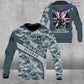 Personalized UK Solider/ Veteran Camo With Name And Rank Hoodie 3D Printed - 1606230003