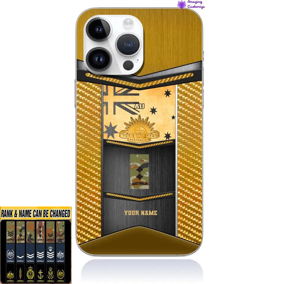 Personalized Australia Soldier/Veterans With Rank And Name Phone Case Printed - 16903296