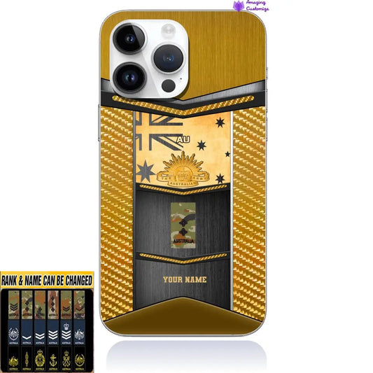 Personalized Australia Soldier/Veterans With Rank And Name Phone Case Printed - 16903296