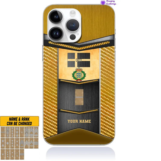 Personalized Denmark Soldier/Veterans With Rank And Name Phone Case Printed - 16903296