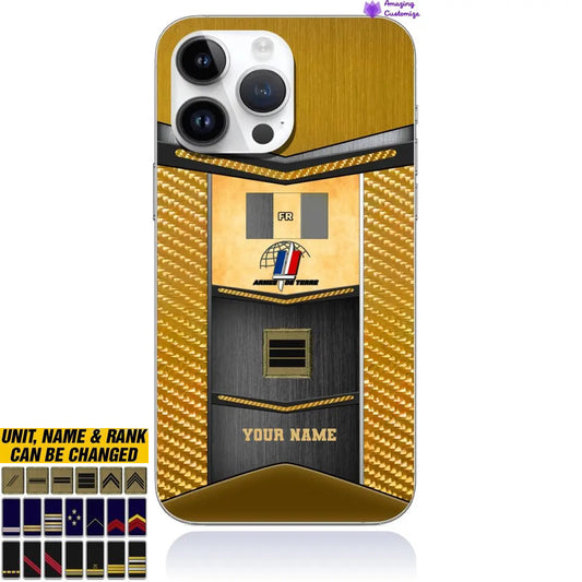Personalized France Soldier/Veterans With Rank And Name Phone Case Printed - 16903296