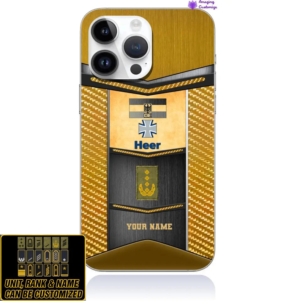 Personalized Germany Soldier/Veterans With Rank And Name Phone Case Printed - 2607230001