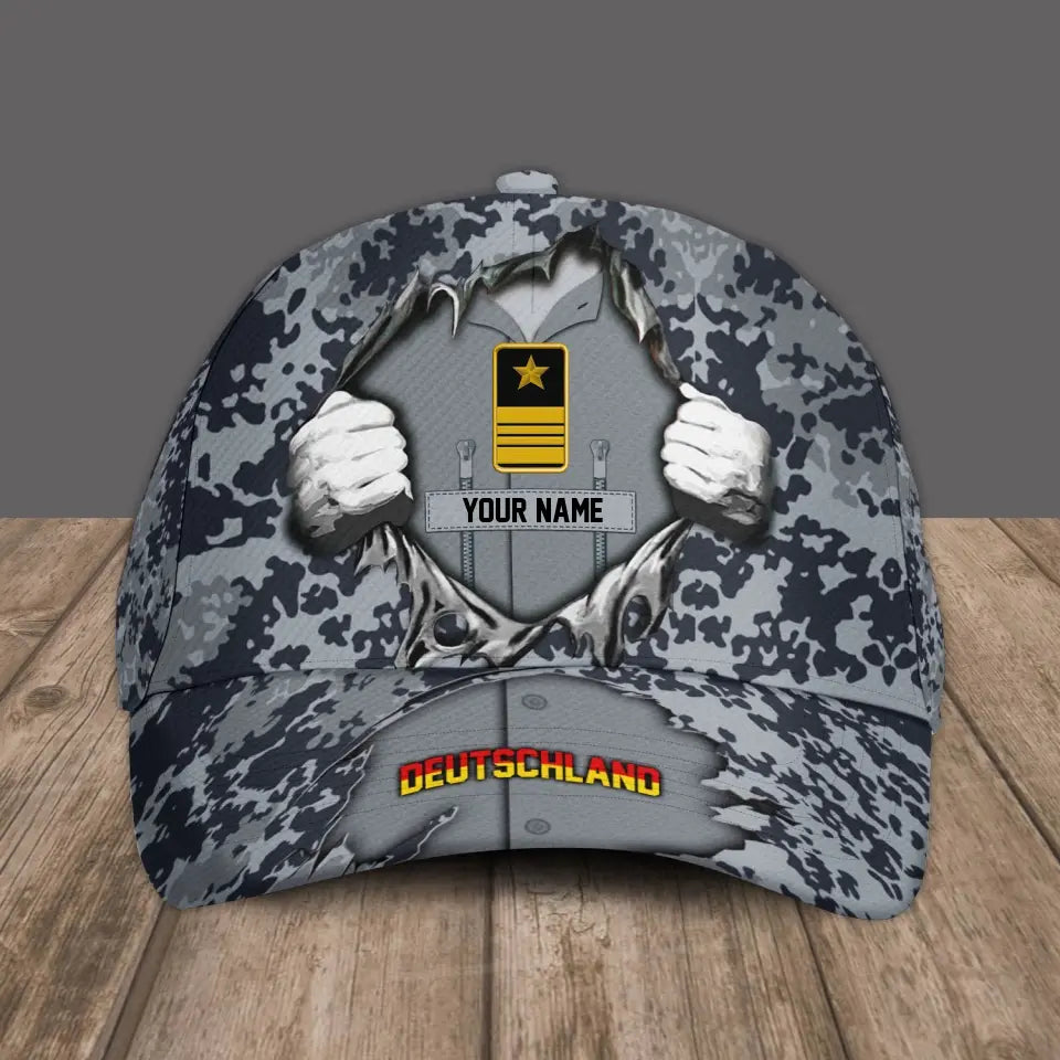 Personalized Rank And Name Germany Soldier/Veterans Camo Baseball Cap - 3107230001