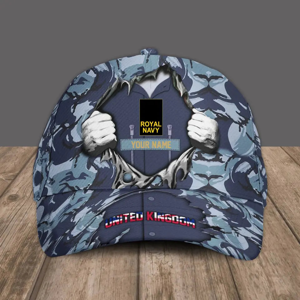 Personalized Rank And Name UK Soldier/Veterans Camo Baseball Cap - 3107230001