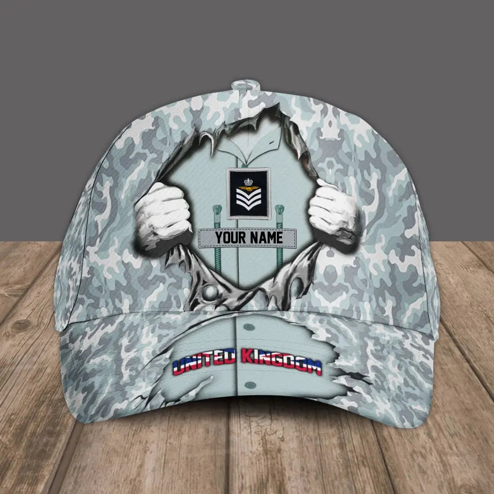 Personalized Rank And Name UK Soldier/Veterans Camo Baseball Cap - 3107230001