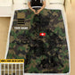 Personalized Swiss Solider/ Veteran Camo With Name And Rank Fleece Blanket 3D Printed - 17229024