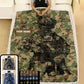 Personalisierte Fleecedecke für australische Soldaten/Veteranen im Camouflage-Muster mit Namen und Rang, 3D-Druck – 0608230001