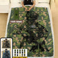 Personalisierte schwedische Soldat/Veteranen-Tarnung mit Namen und Rang Fleecedecke 3D-Druck - 0608230001