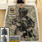 Personalized UK Solider/ Veteran Camo With Name And Rank Fleece Blanket 3D Printed - 17229024