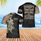 Personalized UK Soldier/ Veteran Camo With Name And Rank T-Shirt 3D Printed - 0302240003