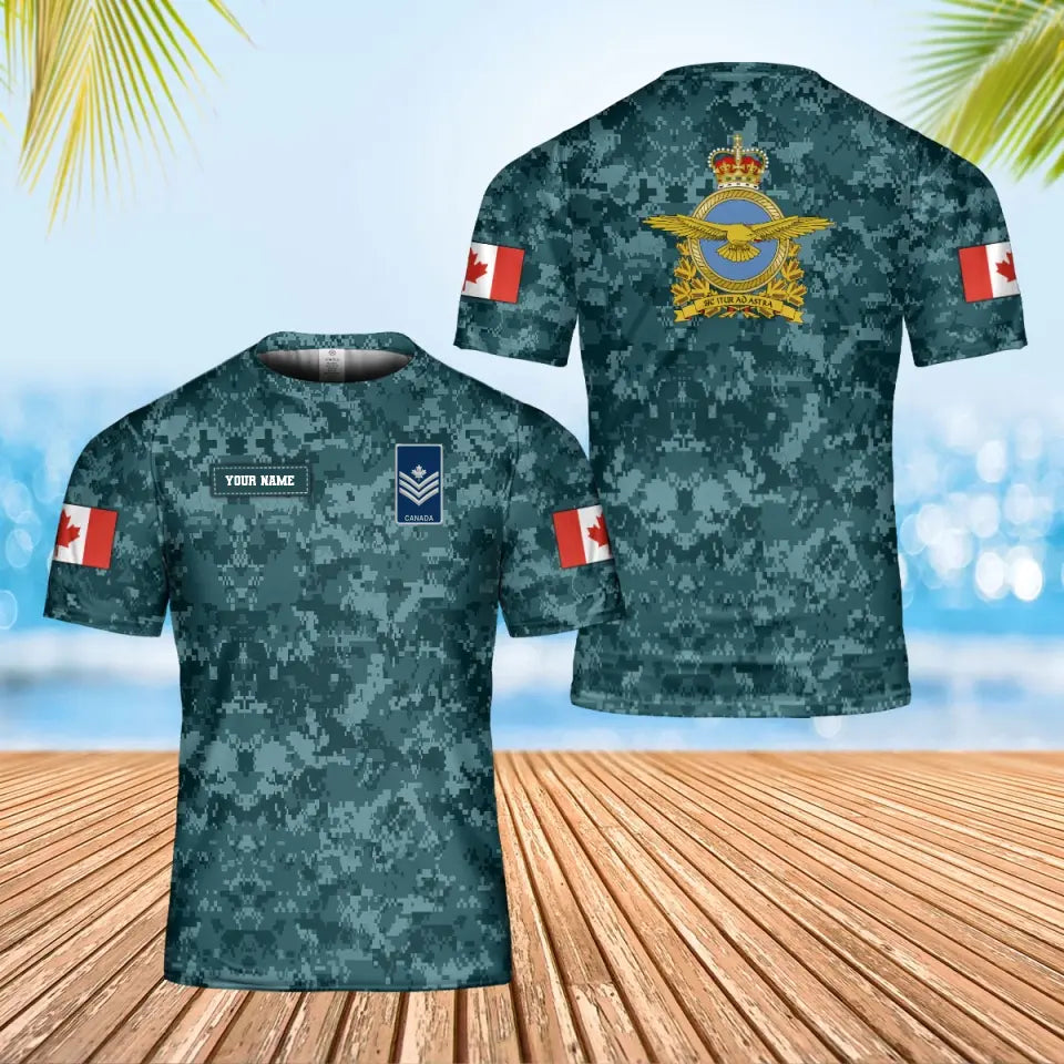 Personalized Canada Soldier/ Veteran Camo With Name And Rank T-Shirt 3D Printed - 1706832003