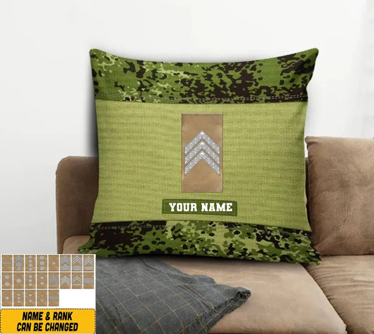Personalized Denmark Soldier/ Veteran Camo With Name And Rank Pillow 3D Printed - 1508230001