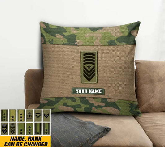 Personalized Norway Soldier/ Veteran Camo With Name And Rank Pillow 3D Printed - 1508230001