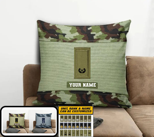 Personalized Ireland Soldier/ Veteran Camo With Name And Rank Pillow 3D Printed - 16920576