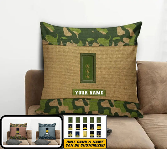 Personalized Sweden Soldier/ Veteran Camo With Name And Rank Pillow 3D Printed - 1508230001