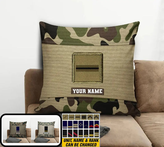 Personalized France Soldier/ Veteran Camo With Name And Rank Pillow 3D Printed - 1508230001
