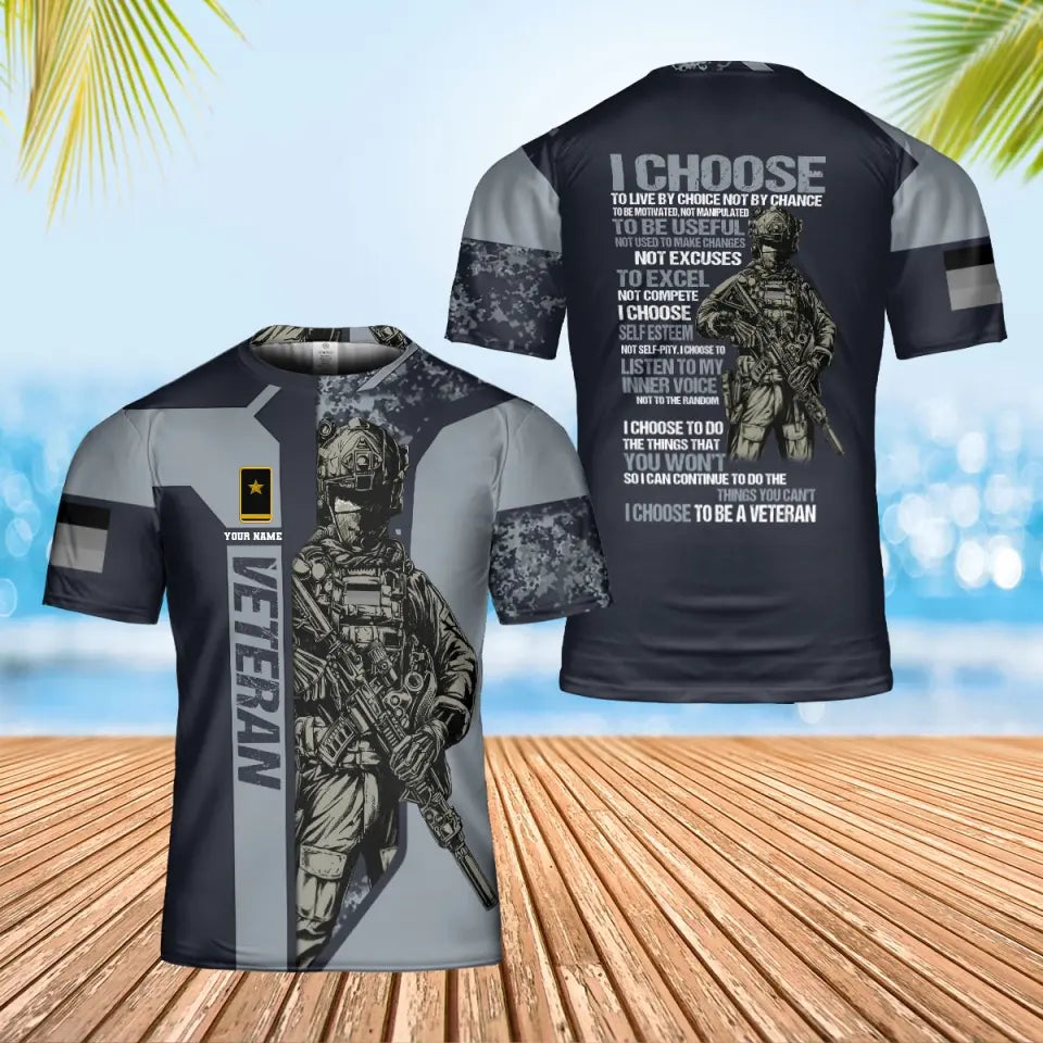 Personalized Germany Soldier/ Veteran Camo With Name And Rank T-Shirt 3D Printed - 1706745601