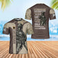 Personalized UK Soldier/ Veteran Camo With Name And Rank T-Shirt 3D Printed - 0302240001