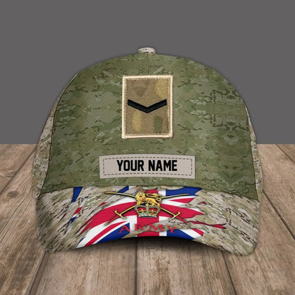 Personalized Rank And Name UK Soldier/Veterans Camo Baseball Cap - 3108230002