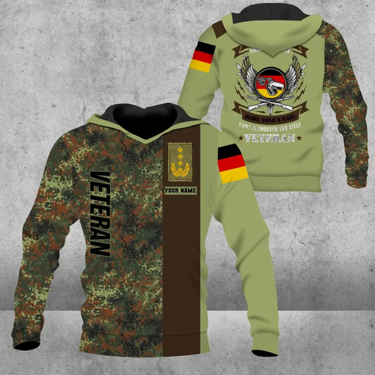 Personalized Germany Soldier/ Veteran Camo With Name And Rank Hoodie 3D Printed - 0509230001