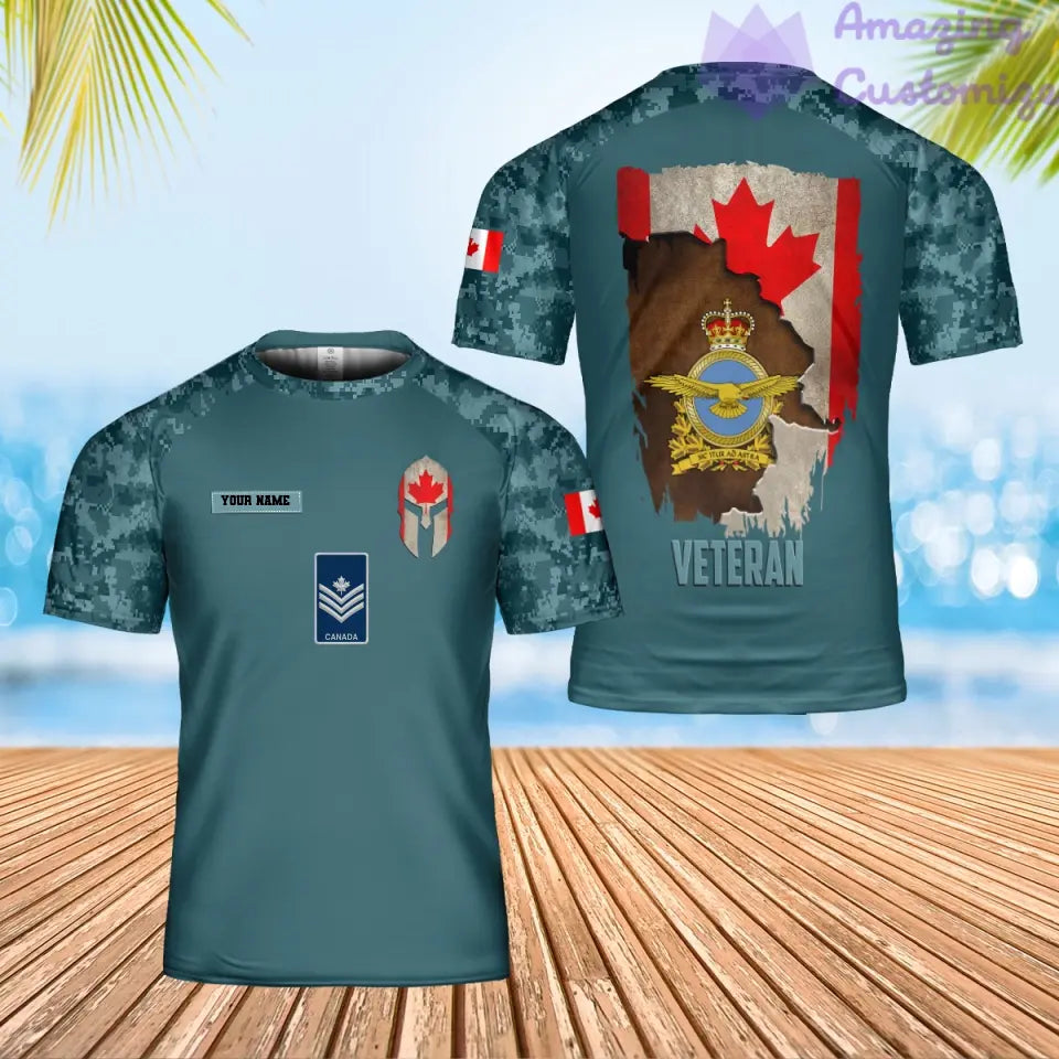 Personalized Canada Solider/ Veteran Camo With Name And Rank T-Shirt 3D Printed - 2401240001-D04