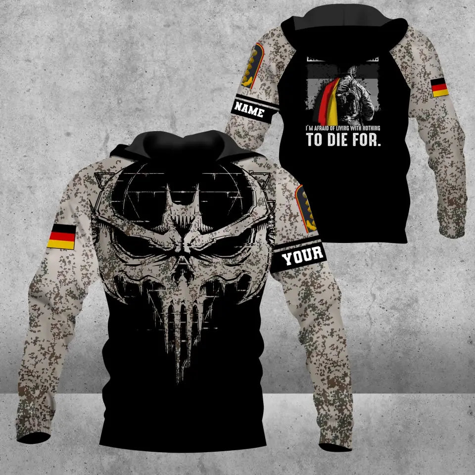Personalized Germany Soldier/ Veteran Camo With Name And Rank Hoodie 3D Printed - 0609230001