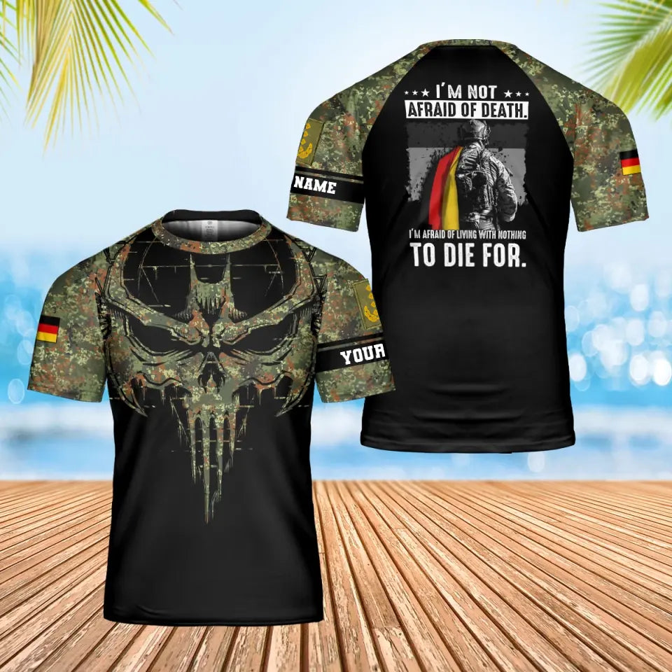 Personalized Germany Soldier/ Veteran Camo With Name And Rank T-Shirt 3D Printed - 1706832001