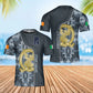 Personalisiertes irisches Soldaten-/Veteranen-T-Shirt im Camouflage-Stil mit Namen und Rang, 3D-Druck – 0502240003