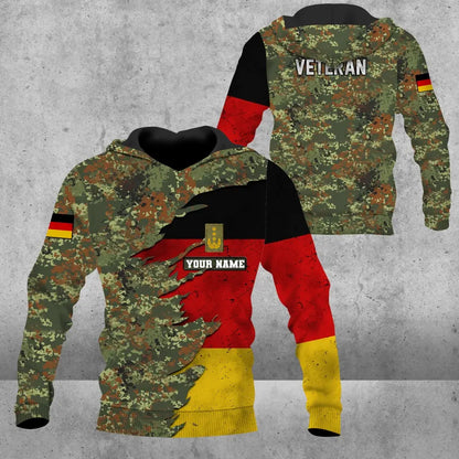 Personalized Germany Soldier/ Veteran Camo With Name And Rank Hoodie 3D Printed - 1109230003