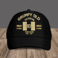 Casquette de baseball camouflage personnalisée avec rang et nom pour soldat/ancien combattant belge Grumpy Veteran - 16945632