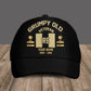 Casquette de baseball camouflage personnalisée avec rang et nom pour soldat/ancien combattant irlandais Grumpy Veteran - 1309230001