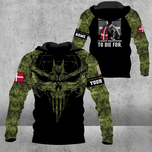 Personalized Denmark Soldier/ Veteran Camo With Name And Rank Hoodie - 1609230001