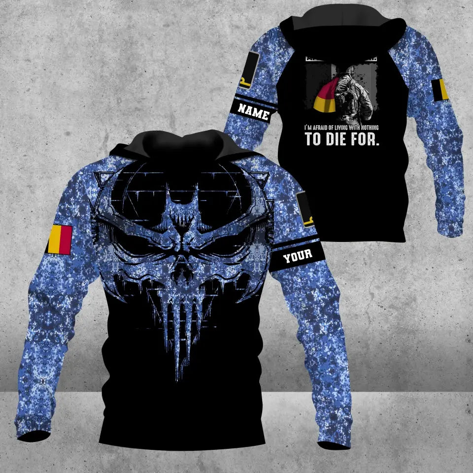Personalized Belgium Soldier/ Veteran Camo With Name And Rank Hoodie 3D Printed - 16948224