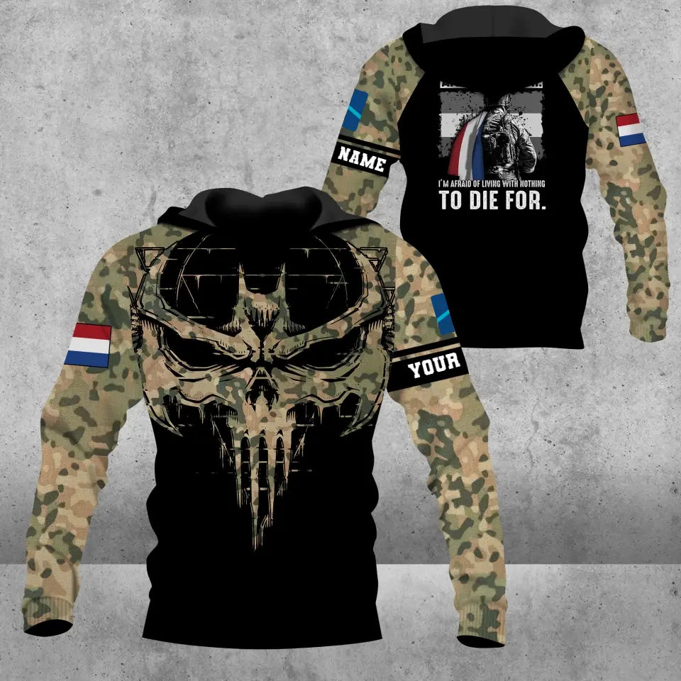 Personalized Netherlands Soldier/ Veteran Camo With Name And Rank Hoodie 3D Printed - 1609230001