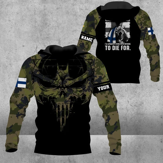 Personalized Finland Soldier/ Veteran Camo With Name And Rank Hoodie 3D Printed - 1609230001