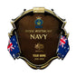 Personalized Rank Name And Year Australian Soldier/Veterans Camo Cut Metal Sign - Gold Rank - 16954272