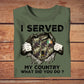 Personalized Ireland Soldier/ Veteran Camo With Name And Rank T-Shirt 3D Printed - 2509230001