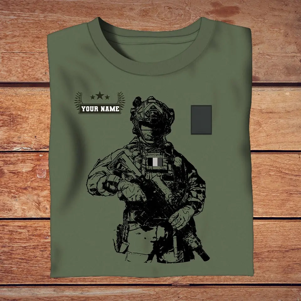Personalized Belgium Soldier/ Veteran Camo With Name And Rank T-Shirt 3D Printed - 2709230001
