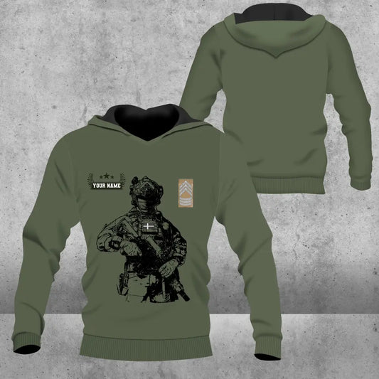 Personalized Denmark Soldier/ Veteran Camo With Name And Rank Hoodie - 2709230001