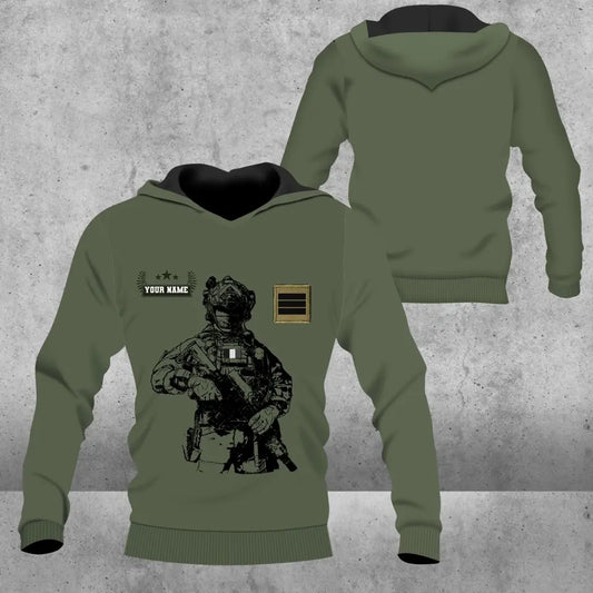 Personalized France Soldier/ Veteran Camo With Name And Rank Hoodie 3D Printed - 2709230001