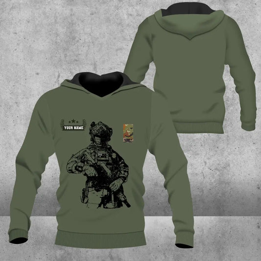 Personalized Australia Soldier/ Veteran Camo With Name And Rank Hoodie 3D Printed -2709230001