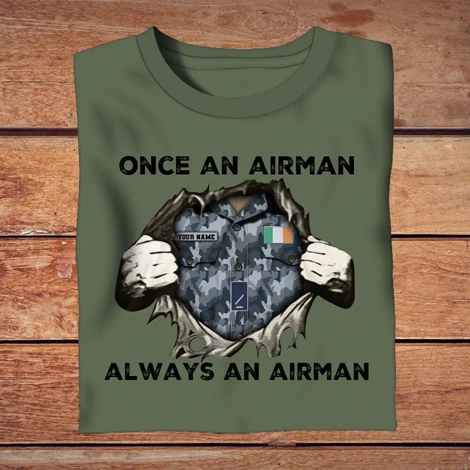 Personalized Ireland Soldier/ Veteran Camo With Name And Rank T-Shirt 3D Printed - 16959456