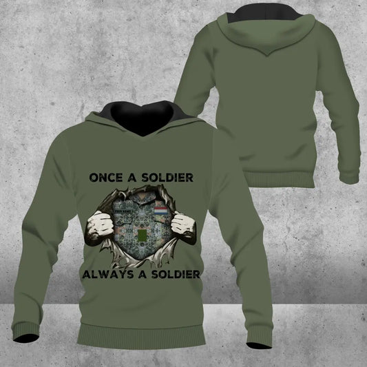 Personalized Netherlands Soldier/ Veteran Camo With Name And Rank Hoodie 3D Printed - 2809230001