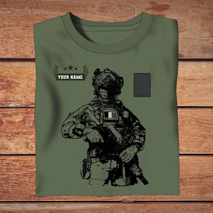 Personalized Belgium Soldier/ Veteran With Name And Rank T-shirt 3D Printed - 3009230001